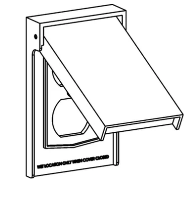 Orbit 1CP-DV-W Duplex Receptacle Vertical Plastic Weatherproof 1-G Electric Box Cover, White