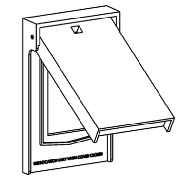 Orbit 1CP-GV Decorator Receptacle Vertical Plastic Weatherproof 1-G Electric Box Cover, Gray