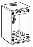 Orbit 1DB75-3 2 5/8" Deep 3 Outlets w/3/4" Hole Size Weatherproof 1-G Electric Box, Gray