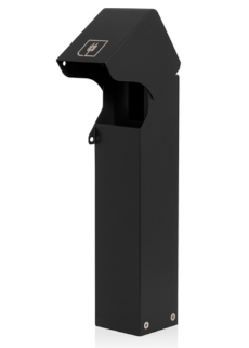 Leviton 1PF18-E 18" Stainless Steel Power Pedestal, Flush Hinge, Surface Mount, Black Finish