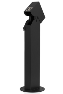 Leviton 1PH24-E 24" Power Pedestal, Standard Hinge, Surface Mount, Black Finish