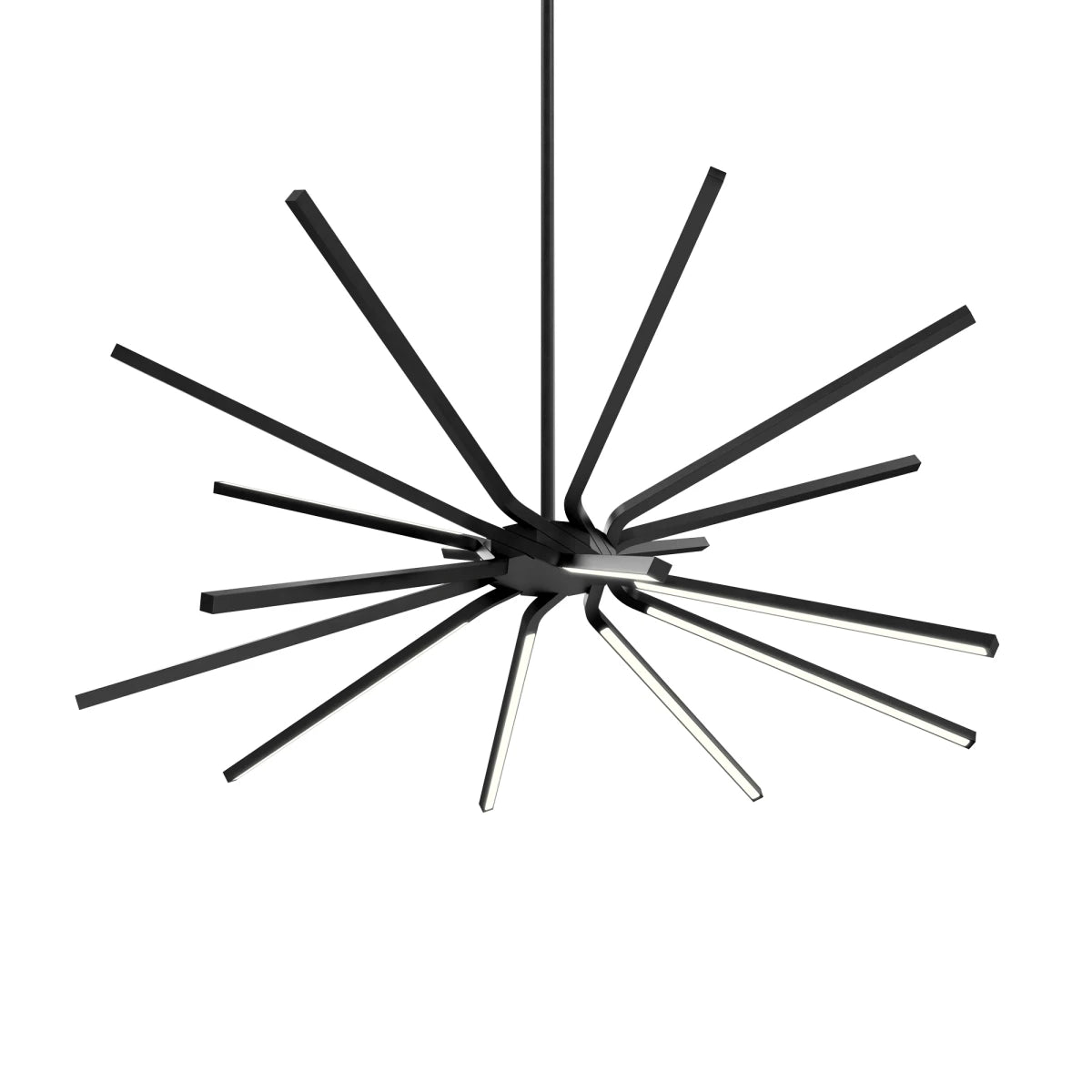 DALS Lighting STRPD-3K-BK Star Series 16 Light 30" Wide LED Sputnik Chandelier, Wattage 33W, Lumens 1880lm, Color Temperature 3000K, Voltage 120V - 277V, Black Finish