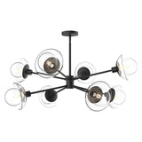 Alora Lighting CH517338MBCL Francesca 8 Light 40 inch Chandelier in Matte Black with Clear Glass