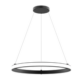 Eurofase Lighting 38132-018 Mucci 48" Wide LED Ring Chandelier with Outward Facing Luminaire, Wattage 70W, Black Finish