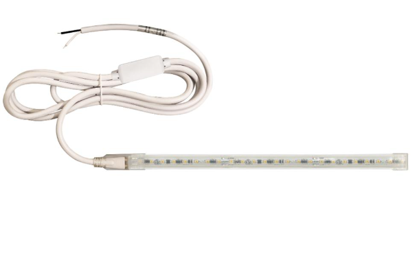 NORA Lighting NUTP13-W59-4-12-930/HWSP Custom Cut 59-ft 4-in Continuous LED Tape Light 330lm / 3.6W per foot with Mounting Clips and 8' Hardwired Power Cord with Surge Protector, Color Temperature 3000K, Voltage 120V
