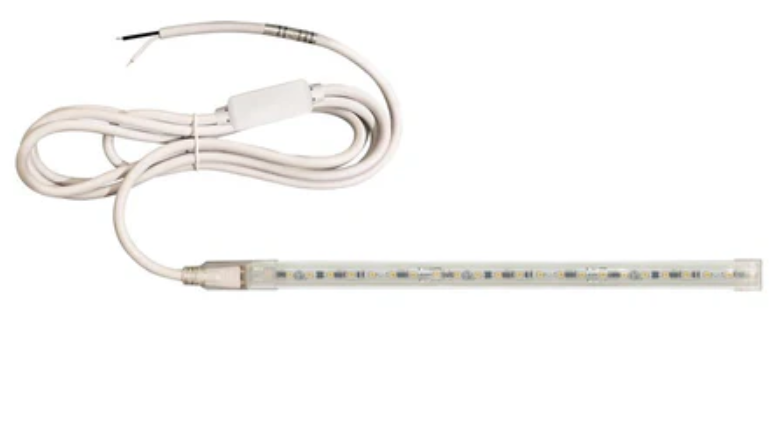 NORA Lighting NUTP13-W61-4-12-930/HWSP Custom Cut 61-ft, 4-in Continuous LED Tape Light, 330lm 3.6W per foot, w Mounting Clips and 8 Hardwired Power Cord w Surge Protector, Voltage 120V ,Color Temperature 3000K
