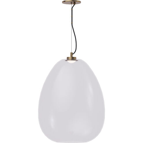 Visual Comfort Architectural 700TDKPR17CNB-LED927 Kapoor 18" LED Large Pendant, Color Temperature 2700K, Voltage 120-277V, Clear & Natural Brass Finish