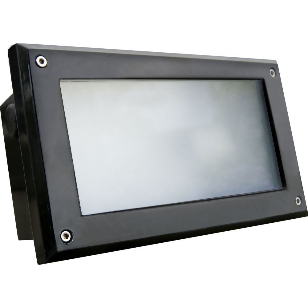 Dabmar Lighting FG2000-L9-65K-B Fiberglass Open Face Step Light, G24, Color Temperature 6500K, Black Finish