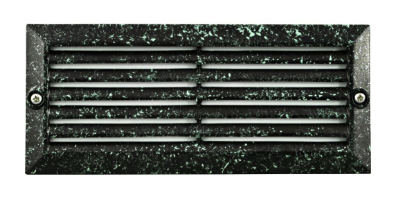 Dabmar Lighting LV600-L6-AMB-VG Cast Aluminum Louvred Step  Light , 12V, Color Temperature AMB, Verde Green Finish