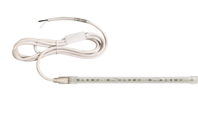 Nora Lighting NUTP13-W11-4-12-927/HW Custom Cut 11-ft, 4-in 120V Continuous LED Tape Light, Lumens 330lm / Wattage 3.6W per foot, Color Temperature 2700K, w/ Mounting Clips and 8' Hardwired Power Cord
