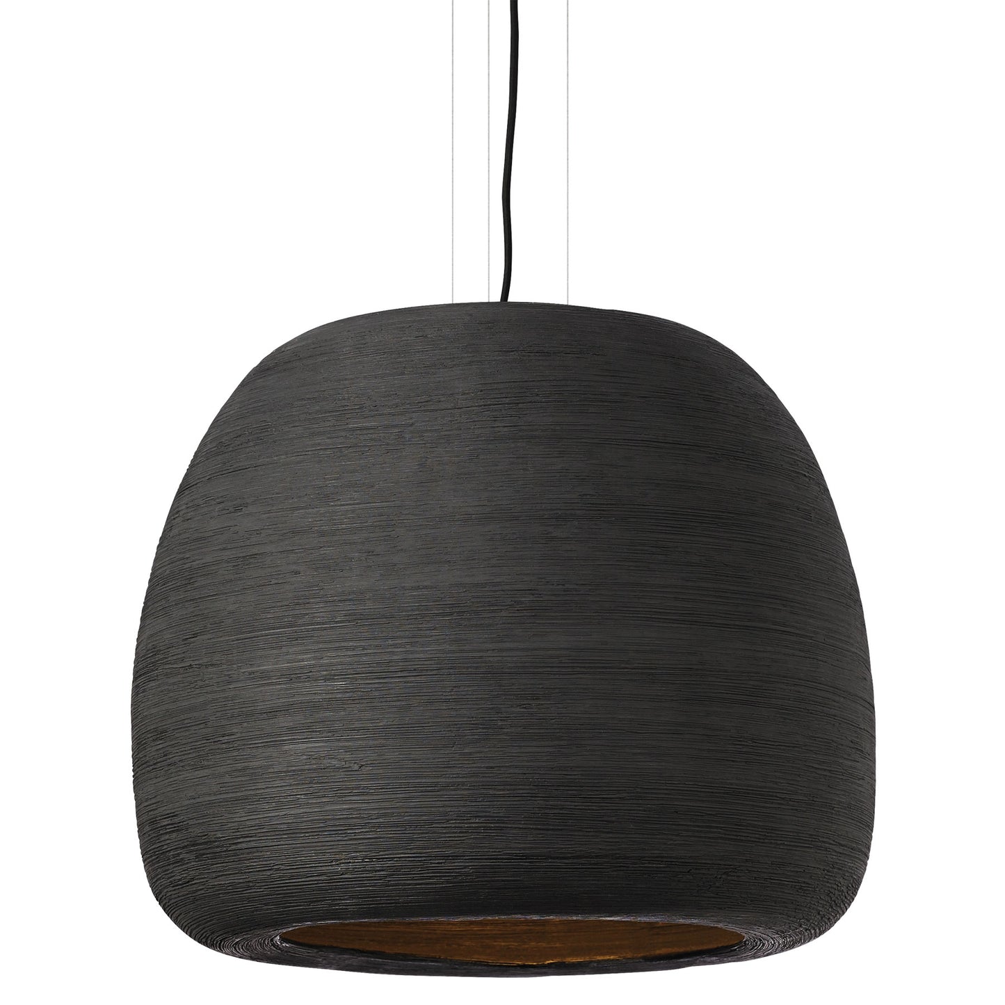 Visual Comfort Architectural 700TDKRMPLBB-LED927 Karam  21.3” LED Pendant Light,  LED Lamp, Color Temperature 2700K, Black Finish