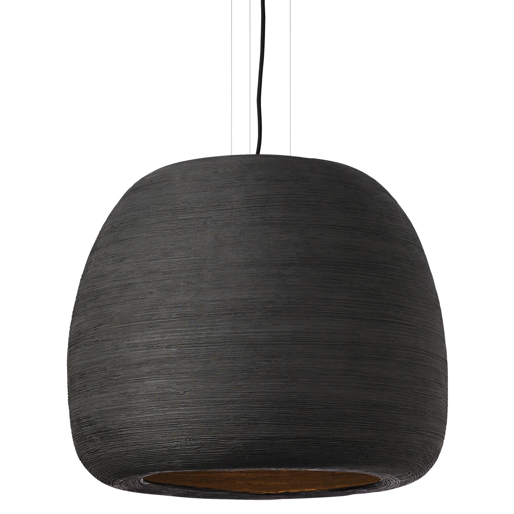 Visual Comfort Architectural 700TDKRMPLBB-LED927 Karam  21.3” LED Pendant Light,  LED Lamp, Color Temperature 2700K, Black Finish
