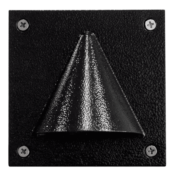 Dabmar Lighting LV607-L3-AMB-B Cast Aluminum Cone Step Light , 12V, Color Temperature AMB, Black Finish