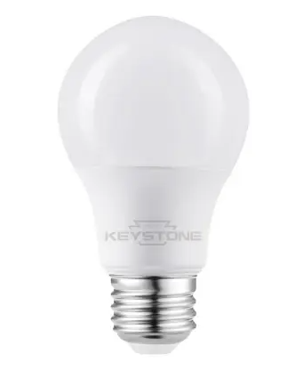 Keystone KT-LED9.5A19-O-830 /G3 LED A19 Bulb, 60W Equivalent, E26 Medium Base, Generation 3, Wattage 9W, Lumens 800 lm, Voltage 120V, Color Temperature 3000K