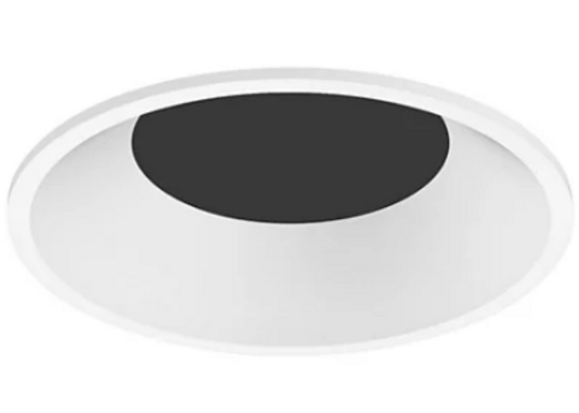 Visual Comfort Architectural EN3RF1F-HB Entra 3" Round Flat Shower (Sandblasted Lens) Trim, Flanged - 0.75"- 1" Ceiling Thickness, Black Finish