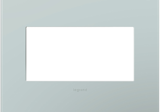 Legrand AWP2GBL4 Adorne 2-Gang Screwless Wall Plate, Pale Blue Finish