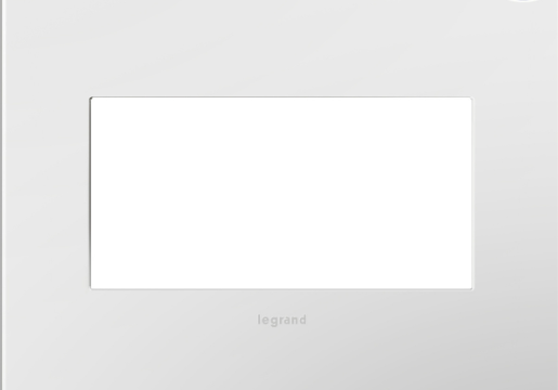 Legrand AWP2GPW4 Adorne 2-Gang Screwless Wall Plate with Microban, Matte White Finish