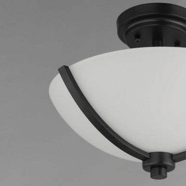 Maxim Lighting 20031SWBK Deven Semi-Flush Mount Detail Close-Up