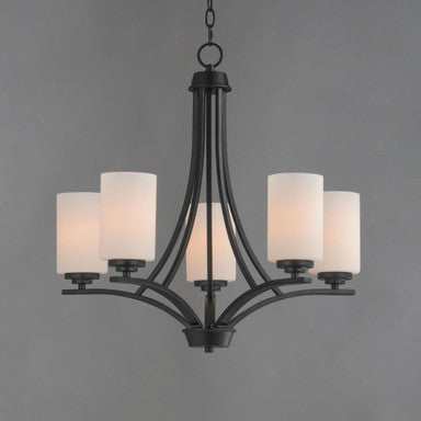 Maxim Lighting 20035SWOI Deven 5 Light Chandelier front view