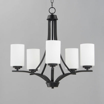 Maxim Lighting 20035SWSBR Deven 5 Light Chandelier Side View