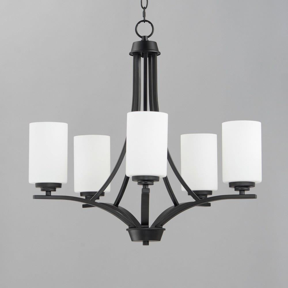 Maxim Lighting 20035SWSN Deven 5 Light Chandelier on Gray Background