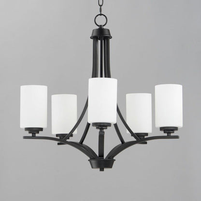 Maxim Lighting 20035SWSN Deven 5 Light Chandelier on Gray Background