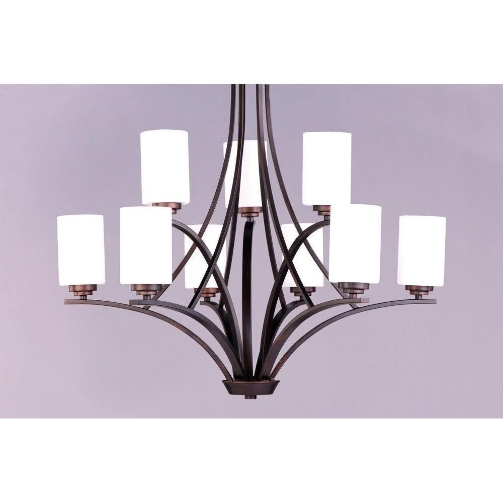 Maxim Lighting 20036SWOI Deven 9 Light Oil Rubbed Bronze Chandelier Angle View