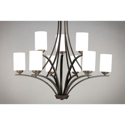 Maxim Lighting 20036SWOI Deven 9 Light Chandelier Close-Up Detail View