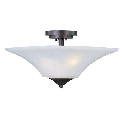 Maxim Lighting 20091FTOI Aurora 2 Light 13 Inch Oil Rubbed Bronze Semi Flush Mount