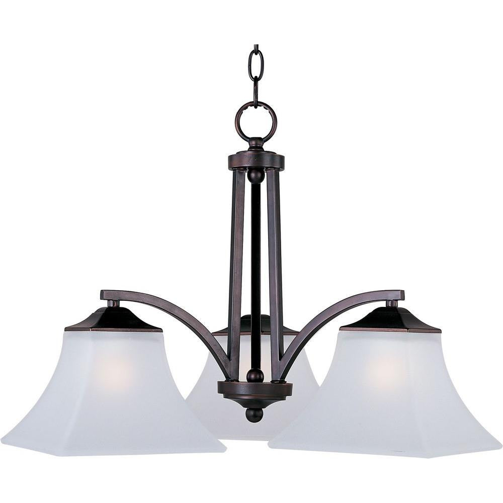 Maxim Lighting 20094FTOI Aurora 3 Light Oil Rubbed Bronze Chandelier Ceiling Light