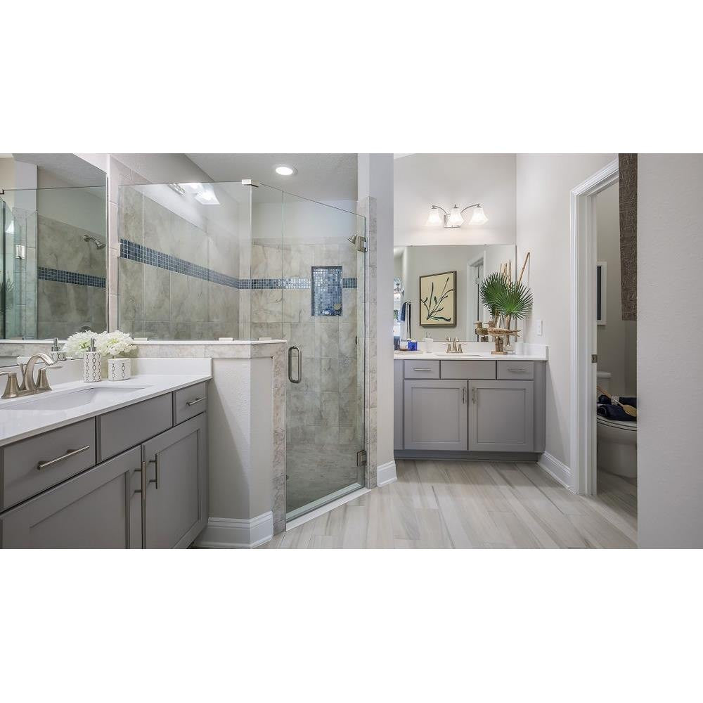 Maxim Lighting 20100FTSN Aurora 3 Light Satin Nickel Bath Vanity Wall Light - lifestyle bathroom installation