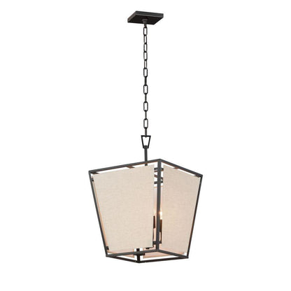 Maxim Lighting 20264CVBK Montauk 4 Light Black Pendant Ceiling Light - Full View with Chain