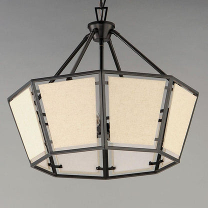 Maxim Lighting 20265CVBK Montauk 4 Light 24 Inch Black Chandelier Ceiling Light - Close-Up Angle View