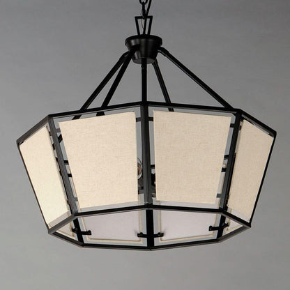 Maxim Lighting 20265CVBK Montauk 4 Light 24 Inch Black Chandelier Ceiling Light - Side Angle View
