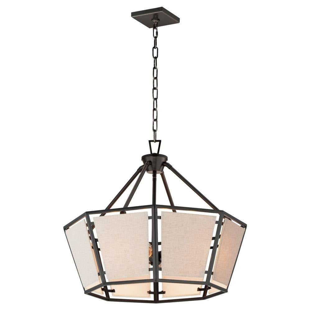 Maxim Lighting 20265CVBK Montauk 4 Light 24 Inch Black Chandelier Ceiling Light - Main View