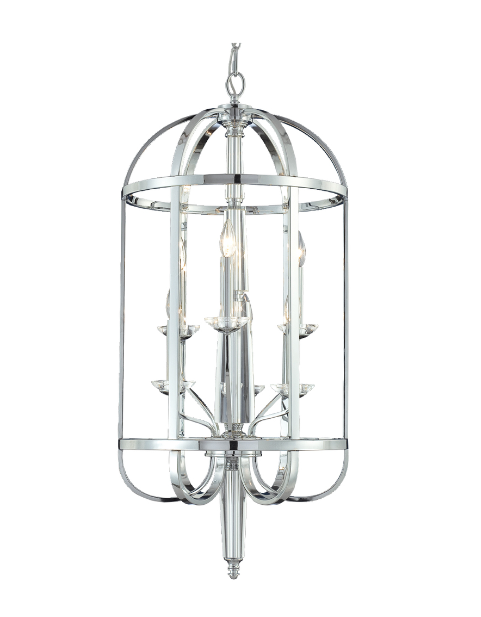 Eurofase Lighting 20316-013 SENZE 6 Lights Chandelier Silver Finish