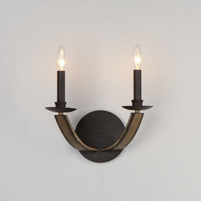 Maxim Lighting 20341DWAR Basque 2 Light Driftwood/Anthracite Wall Sconce - Lit