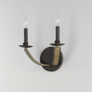 Maxim Lighting 20341DWAR Basque 2 Light Driftwood/Anthracite Wall Sconce - Angle View