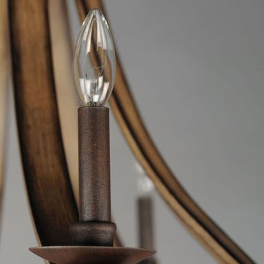Maxim Lighting 20345DWAR Basque Chandelier E12 Candelabra Bulb Detail