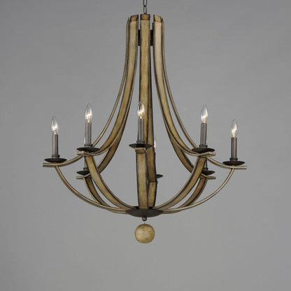 Maxim Lighting 20348DWAR Basque 8 Light 32 Inch Driftwood Chandelier Ceiling Light