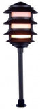 ORBIT 2040-F-BR 4-Tier Low Voltage Frosted Pagoda Light, Bronze Finish