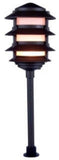 ORBIT 2047-F-BK 4-Tier Compact Fluorescent Frosted Pagoda Light, Black Finish