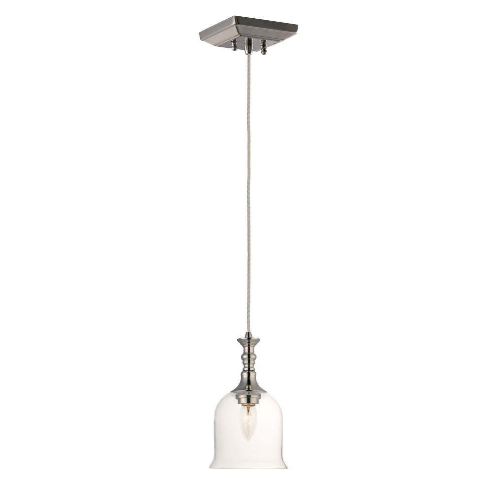 Maxim Lighting 20471CLPN Centennial 1 Light Polished Nickel Mini Pendant Ceiling Light