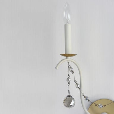 Maxim Lighting 20482GN Formosa Wall Sconce close-up detail of arm and crystal bead accent