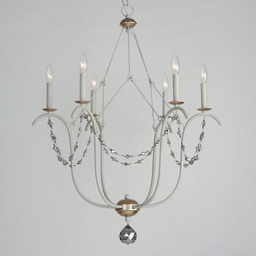 Maxim Lighting 20486ECVG Formosa 6 Light Chandelier in Ecru/Venetian Gold