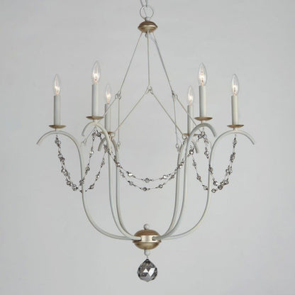 Maxim Lighting 20486ECVG Formosa 6 Light Chandelier in Ecru/Venetian Gold