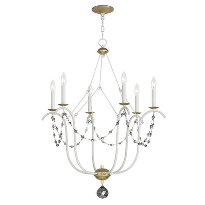 Maxim Lighting 20486ECVG Formosa 6 Light Chandelier Ecru/Venetian Gold Alternate View