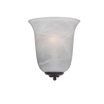 Maxim Lighting 20580MROI Essentials 1 Light Oil Rubbed Bronze Wall Sconce with Marble Glass Shade
