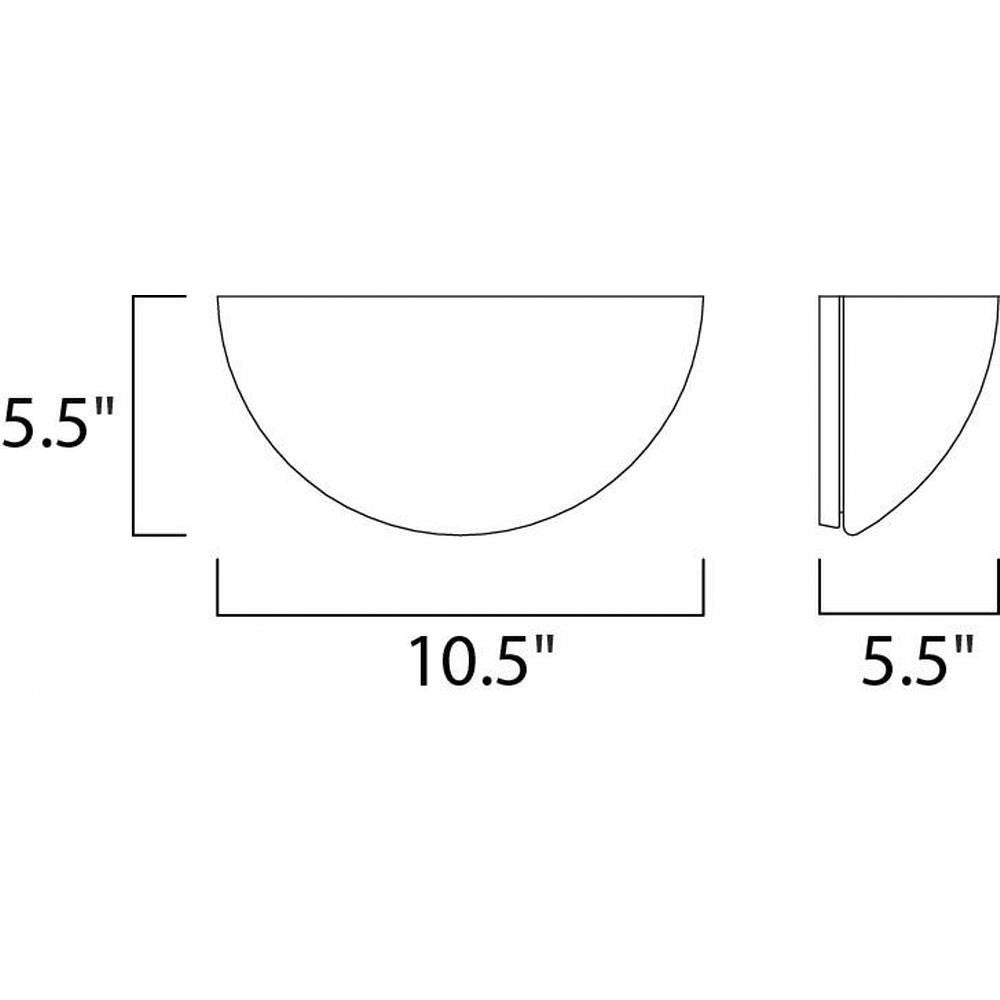 Maxim Lighting 20582MROI Essentials Wall Sconce Dimensions 10.5 Inch Wide by 5.5 Inch High