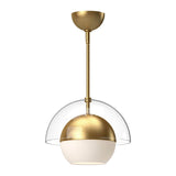 Alora Lighting PD568212BGOP Lucy 1 Light 12 inch Pendant in Brushed Gold with Opal Glass